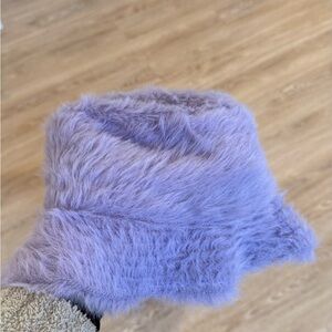 Lavender Fuzzy Bucket Hat